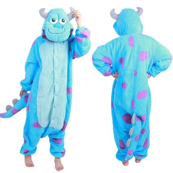 Disney Other - Monsters Inc. Pixar Sulley Onesie Halloween Costume Cosplay